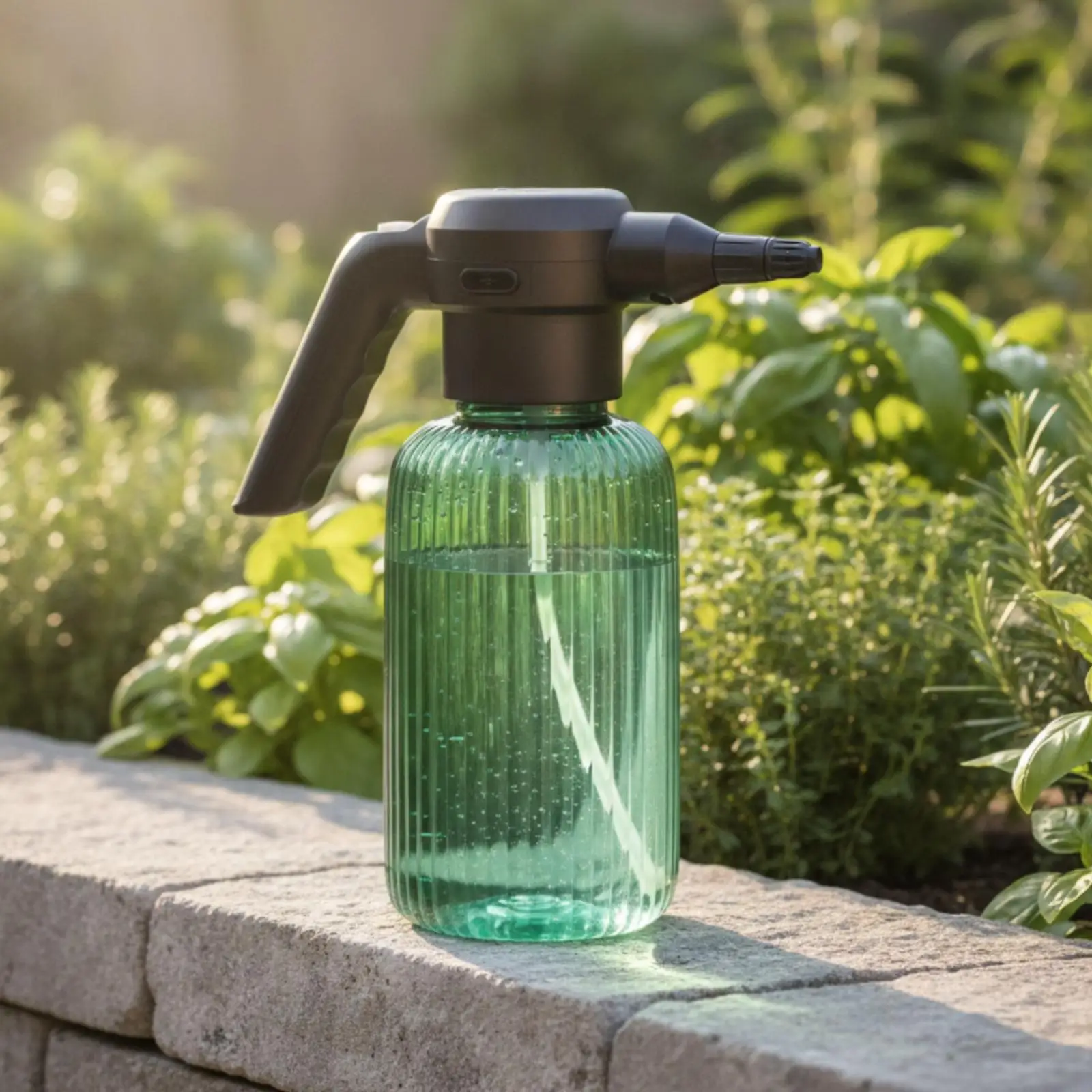 Electric Sprayer with Two-Liter Reservoir C-Style Port Charging Powered Garden Sprayer Adjustable Nozzle USB Rechargeable Plant