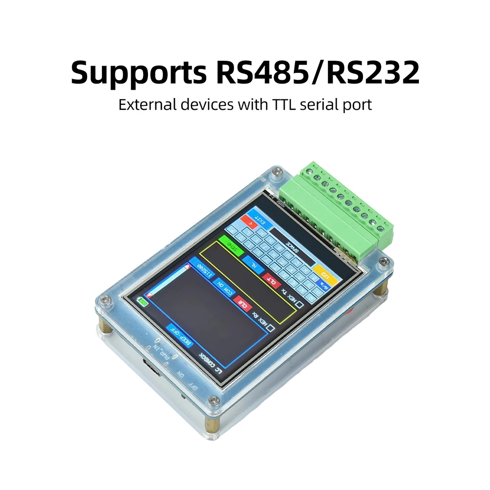 RS485/RS232/TTL Handheld Serial Debugger DC 5V with 2.8-Inch TFT Touch Screen STM32 Debug Device for Industrial Electronics