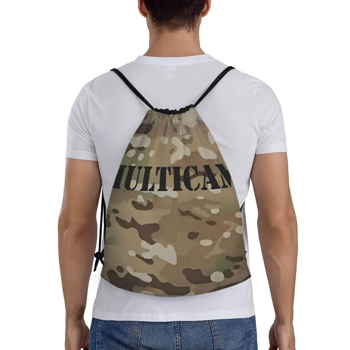 

Multicam Military Trout Camo Backpacks Fashion Drawstring Bags Sports Bag Book Bags for Man Woman School