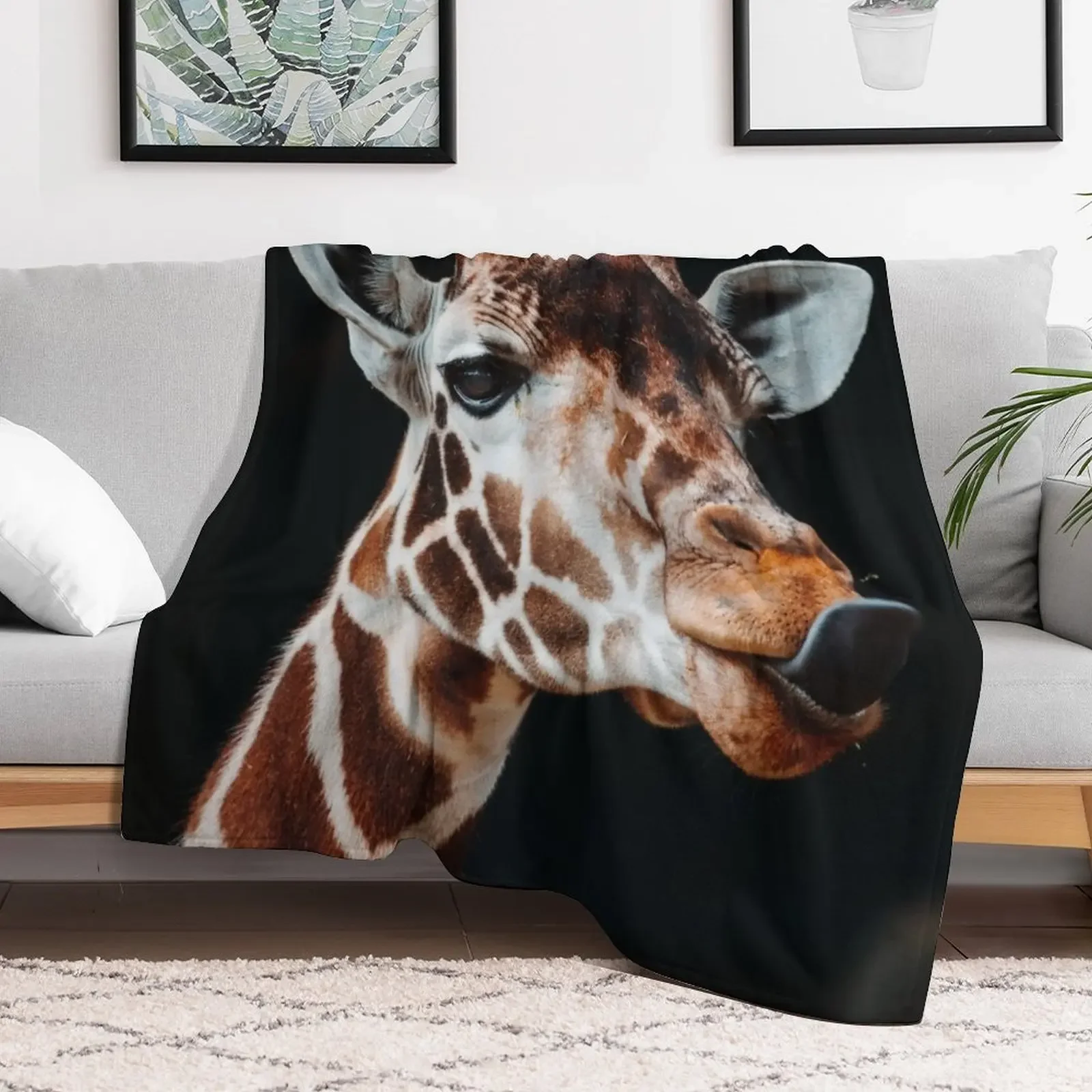 Giraffe Throw Blanket Air Conditioner Soft Blanket for Office Home