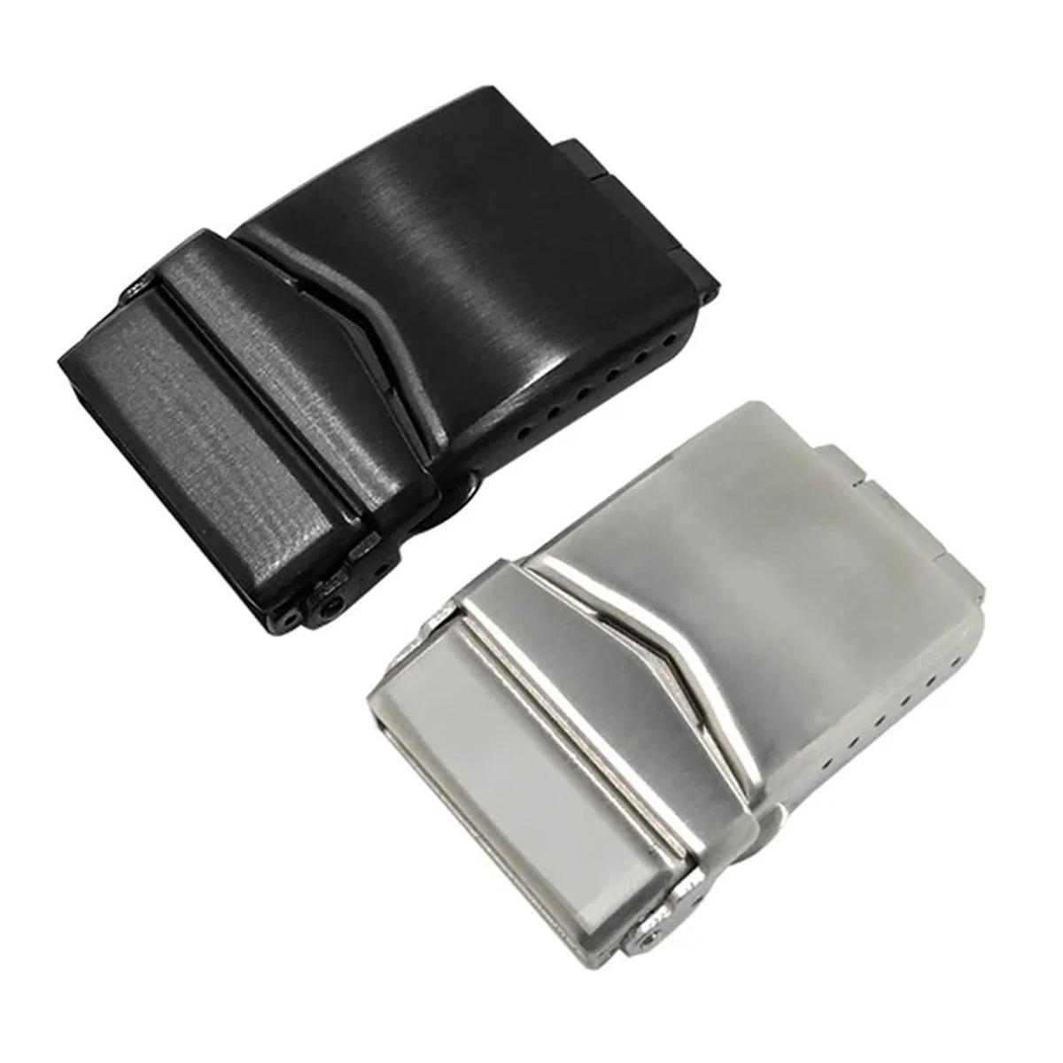 Watchdives 16mm 18mm 20mm 22mm Watch Clasp Folding Buckle 316L Solid Stainless Steel Replacement Stainless Steel Watch Buckle