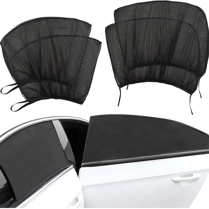 Universal 2Pcs Full Car Window Mosquito Net Sunshade Anti-Mosquito Car Mosquito Net for Sedans Suvs Car Door Screen Window
