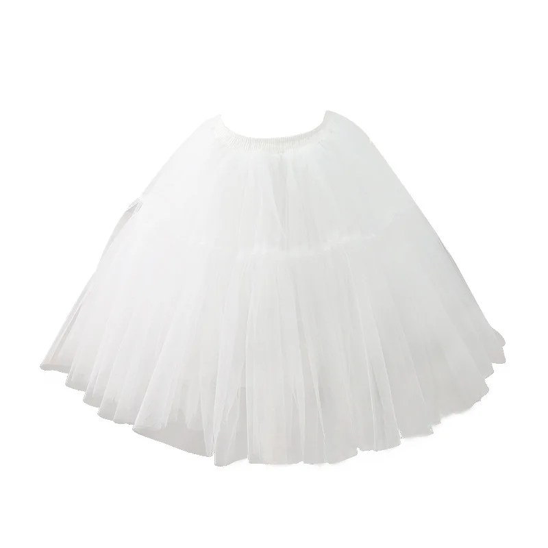 Jupon Cosplay Lolita en Organza Blanc et Noir pour Femme, Sous-jupe pour Fille, Patiente Crinoline, en Stock, Nouvelle Collection