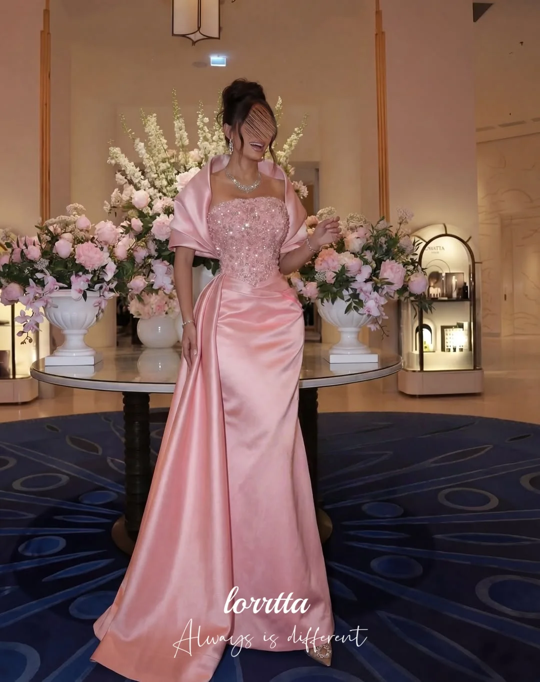 Lorrtta Customized pink Elegant Party Dresses birthday dress festa платье женское vestidos de fiesta Prom Dresses mermaid Dress image 3