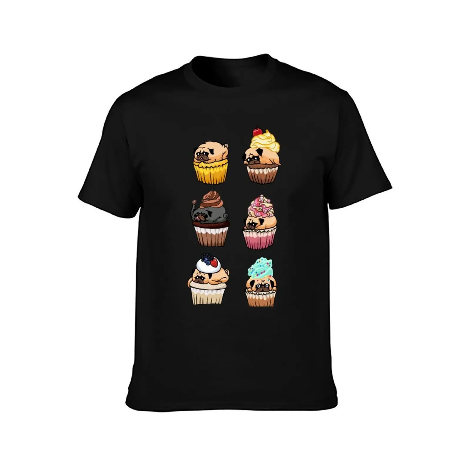 Cupcake Pugs Men T Shirt funny t shirts cotton