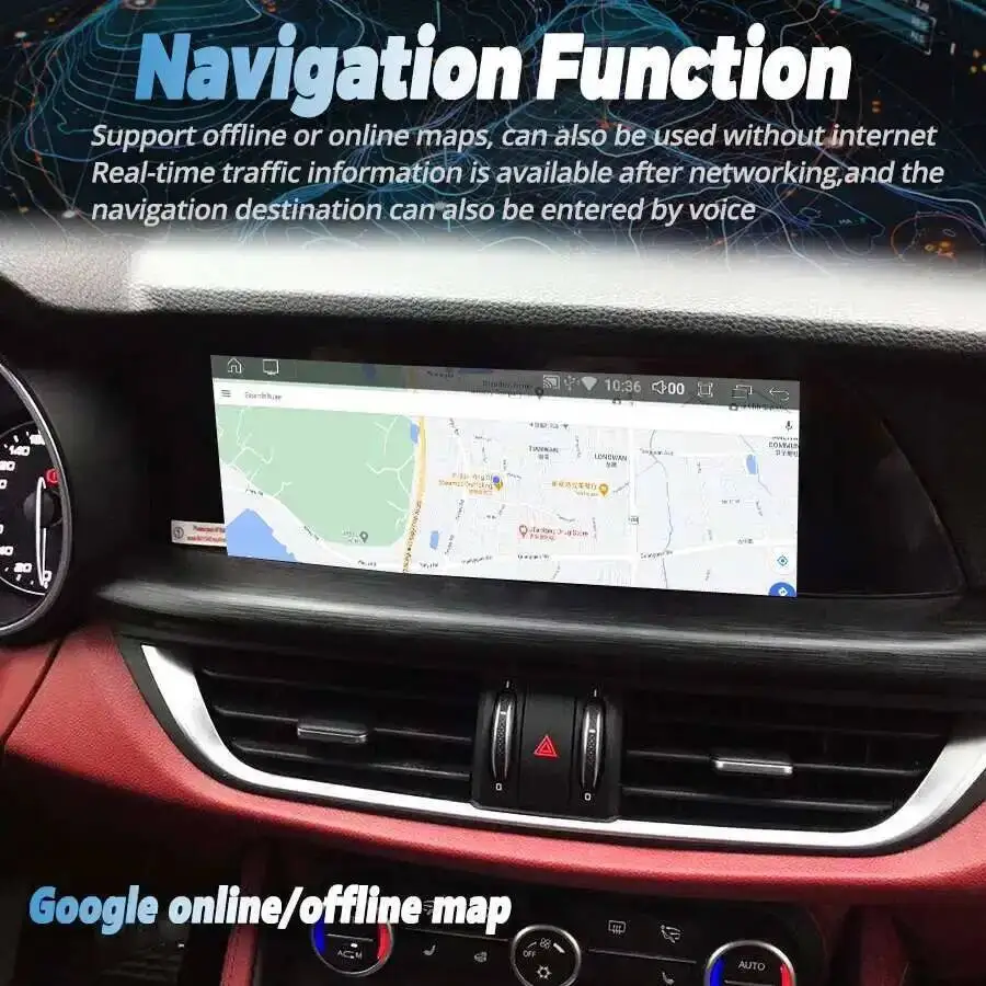 Android 13 For Alfa Romeo Stelvio Giulia 2016-2021 Car Radio Automobile Multimedia CarPlay Auto Bluetooth GPS Navigation Stereo