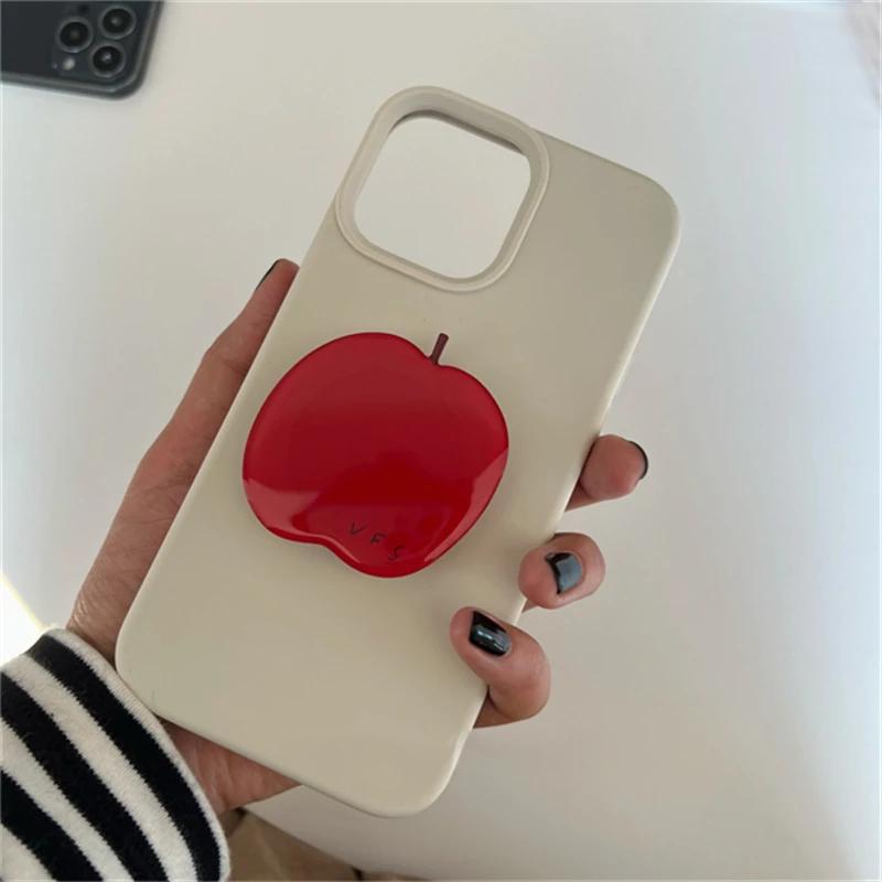 Korean Cute Cartoon Red Apple Grip Tok Phone Holder Stand Griptok For iPhone Samsung Universal Phone Accessories Finger Bracket