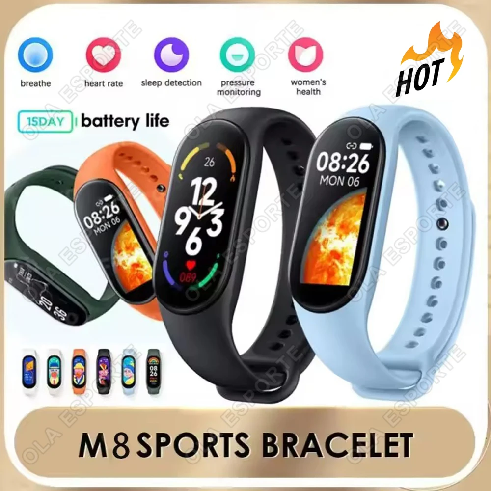 

Новинка 2026: Умный браслет для мужчин и женщин с измерением пульса, водонепроницаемые смарт-часы, фитнес-трекер для Android и iOS HT30