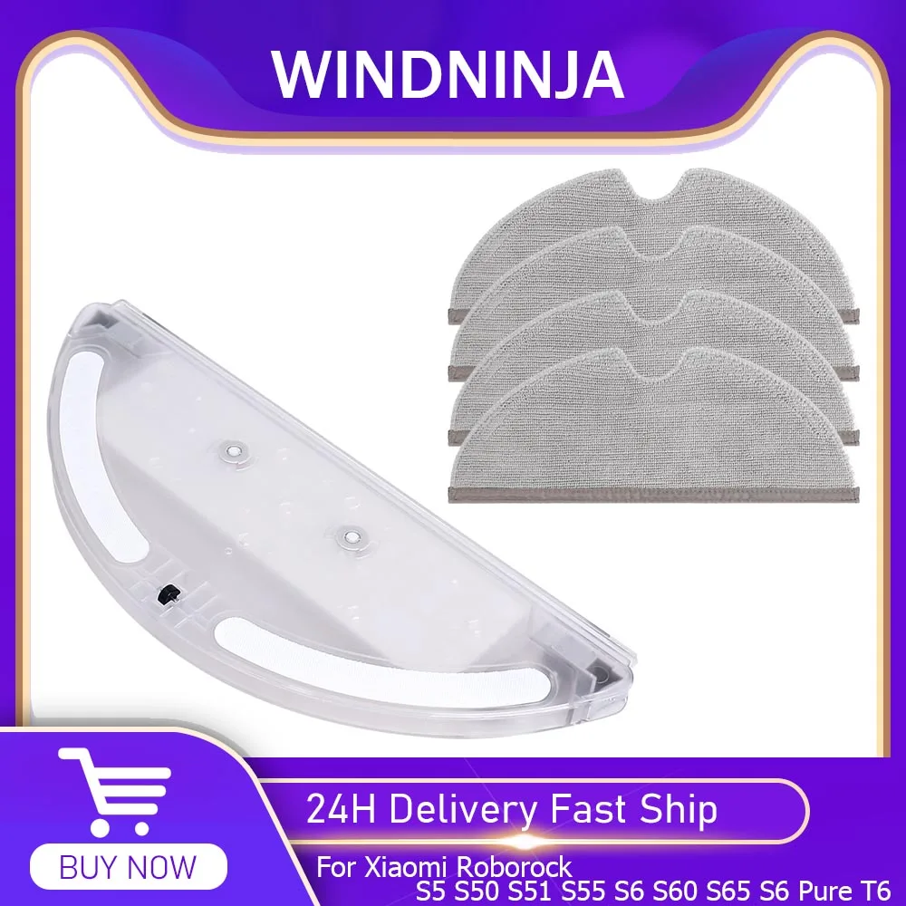 Wischmopps und Wassertank für Roborock S5 S50 S51 S55 S6 S60 S65 S6 Pure T6 Saugroboter – Unverzichtbares Zubehör