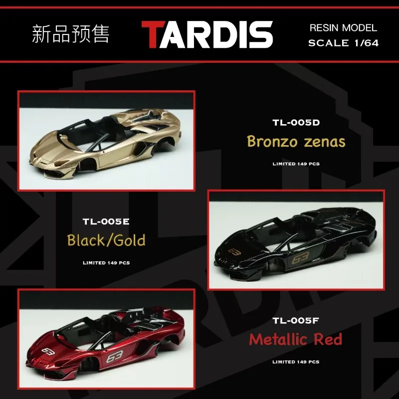 TARDIS 1:64 Lamborghini Aventador SVJ Roadster Open-top Cast Resin