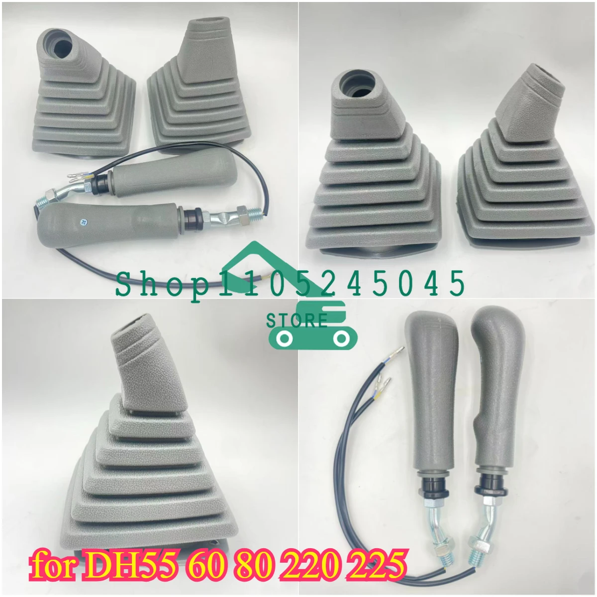 New Excavator Control Handle Applies Doosan DH55 60 80 220 225 Joystick Handle Rubber Dust Jacket Operating Lever Control Handle