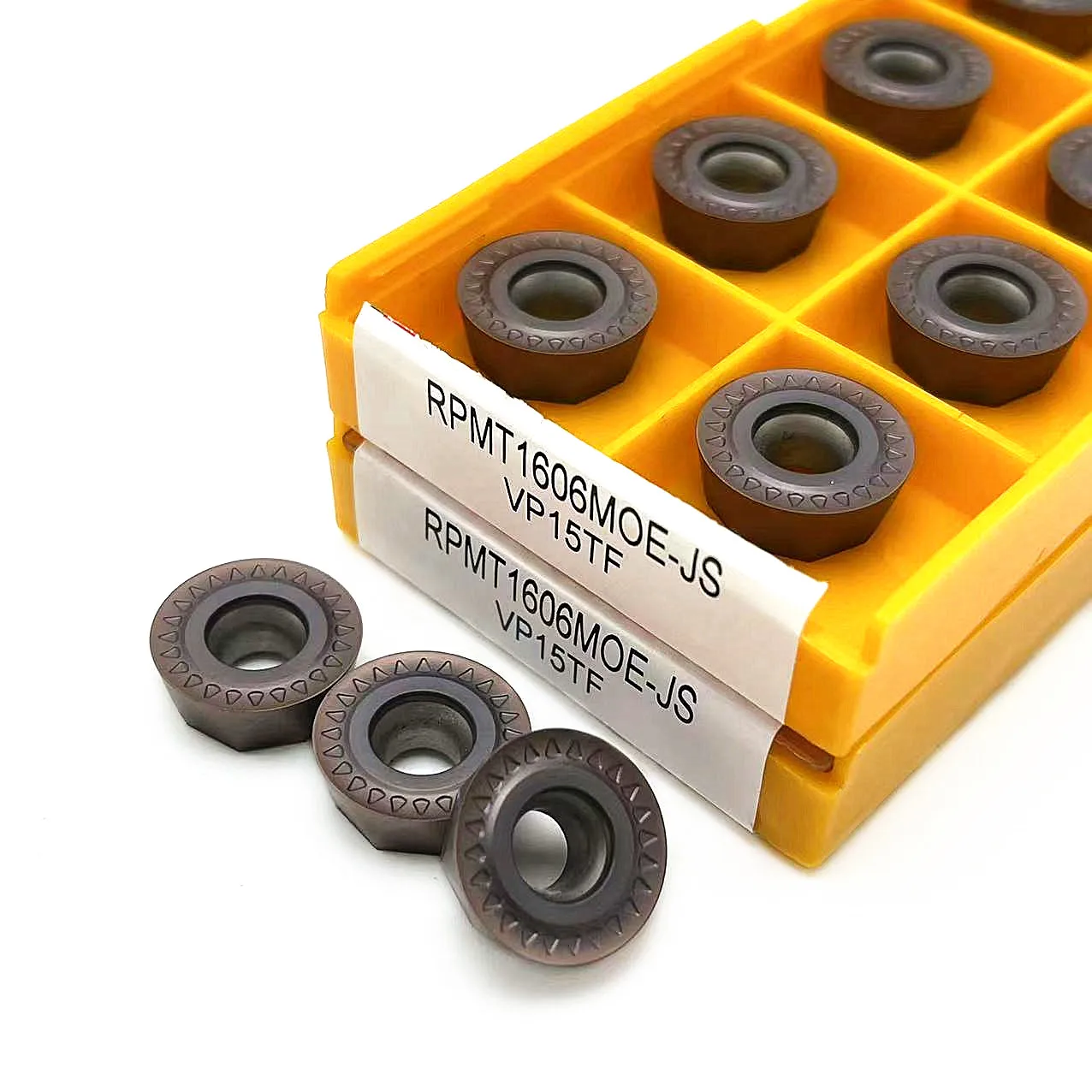 Herramienta de torneado de Metal, insertos de fresado, torno Indexable, 10 piezas, RPMT1204, RPMT1606, RPMT10T3, RPMT10T3, MOE, VP15TF