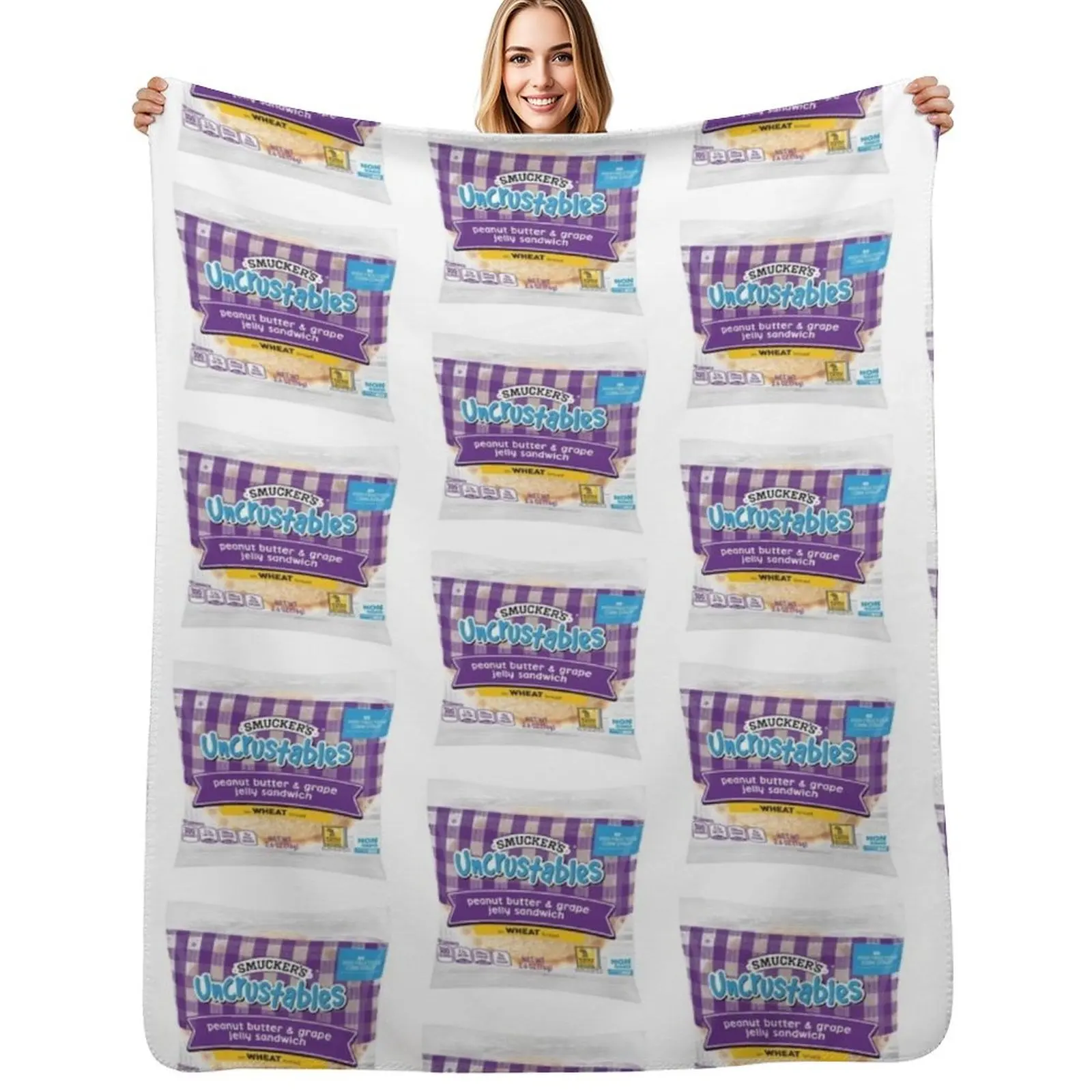 

Uncrustables Throw Blanket Single Tourist For Decorative Sofa Soft Plush Plaid Blankets