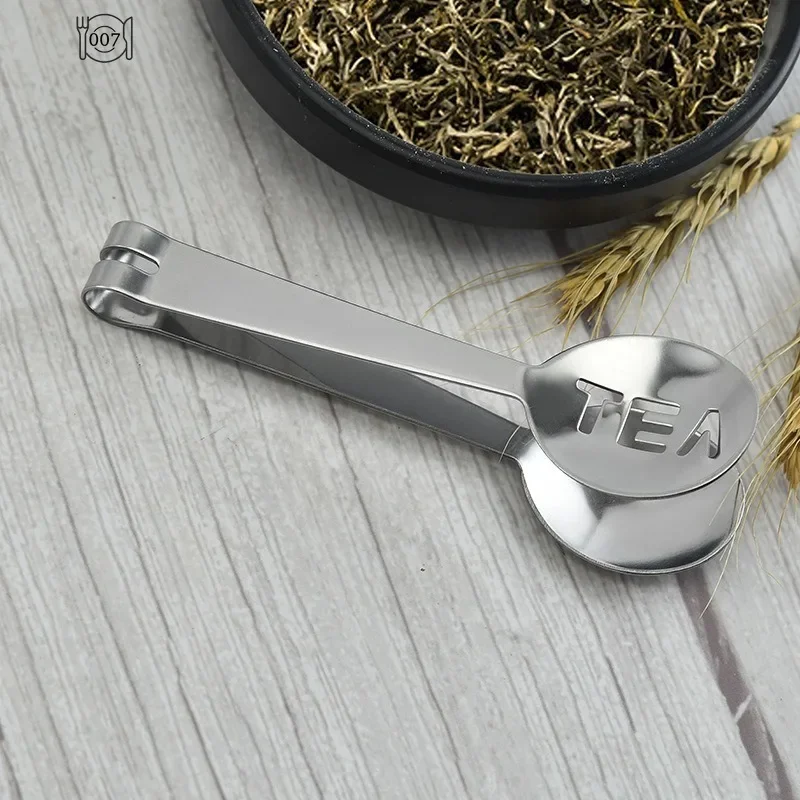 1 Pc Tea Bag Clip StainlessSteel Thickened LemonTweezer Lce Sugar BarbecueClip Home Kitchen GadgetTeaware Accessories Sale