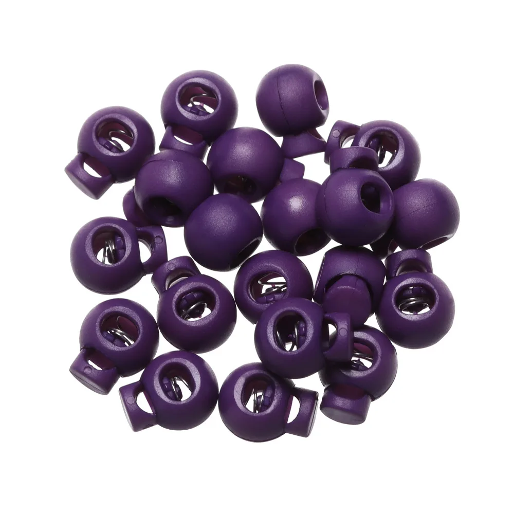 

20pcs Multi-colors Sportswear Accessories 6mm Hole Toggle Clip Cord Lock Bean Plastic Stopper Apparel Shoelace