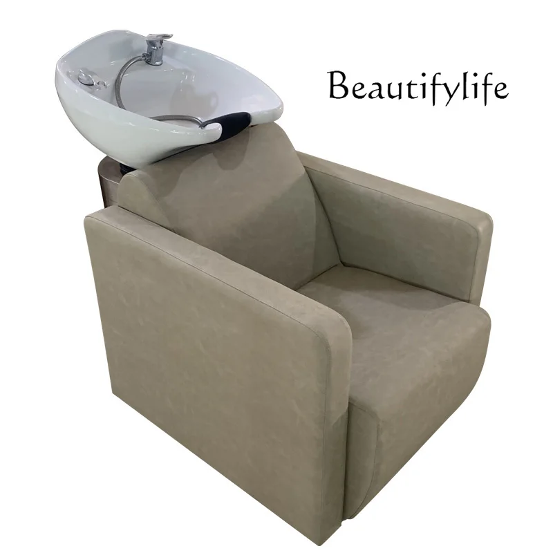 Nordic Hair Saloon Dedicated Multi-Functional Half Lying Flushing Bed