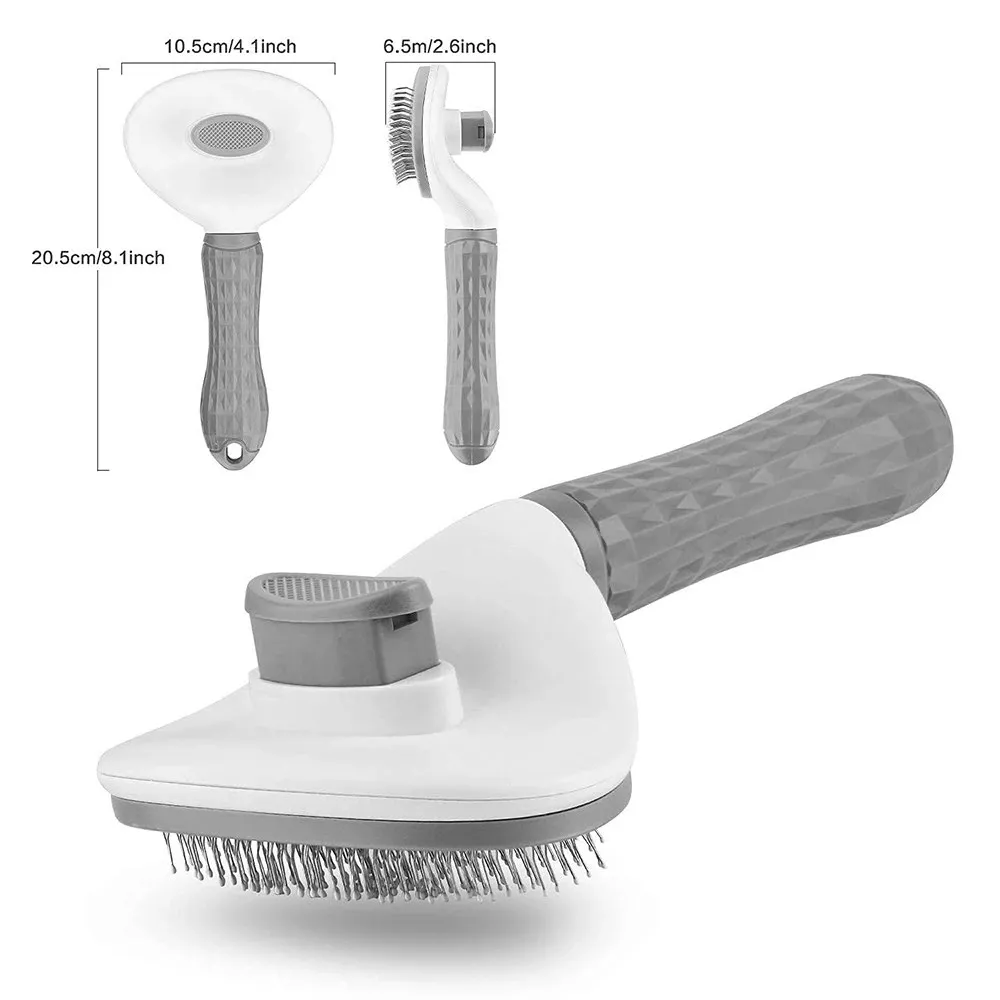 Cat Brush Remove Hair Pet Hair Removal Comb for Cats Non-slip Grooming Brush Stainless Steel Dog Combs Brushes Cat Accessories