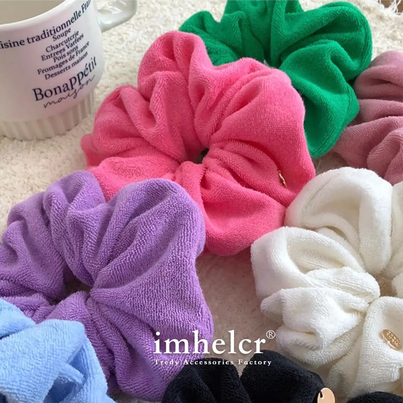 New Korean Fashion Hair Scrunchies for Girls Women Hair Loops Colors Ponyhair Hair Accessories Autum and Winter