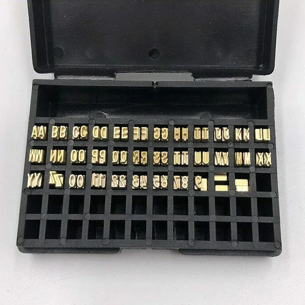 Imagem -02 - Carimbo Quente Letras de Cobre 2x4x15 mm Máquina de Codificação Palavra Grão Fita Térmica Fonte de Impressão para Codificação Semiautomática Manual 120 Peças