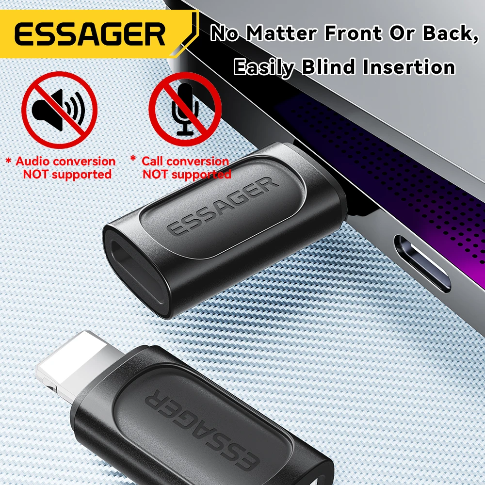 Essager USB C-Lightning 어댑터 PD 20W 고속 충전 OTG USB 유... - 5
