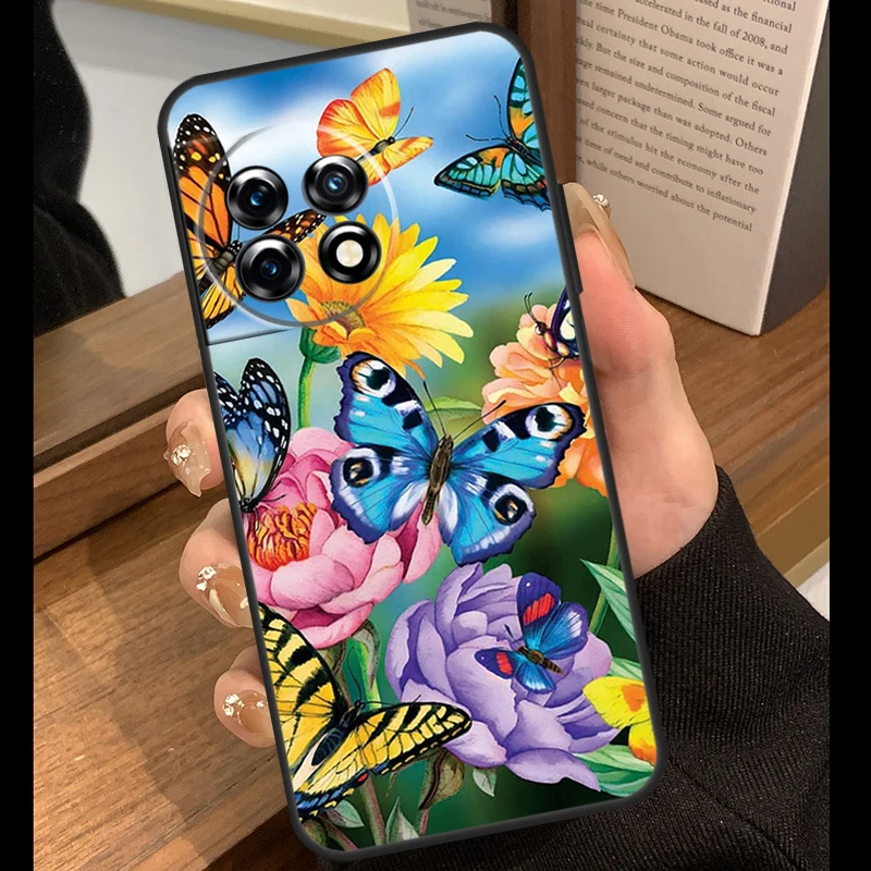 حافظة على شكل فراشة لهاتف OnePlus Nord 5 CE 2 3 4 Lite N20 N30 OnePlus 13R 12R 8T 10T 13T 10 11 12 13