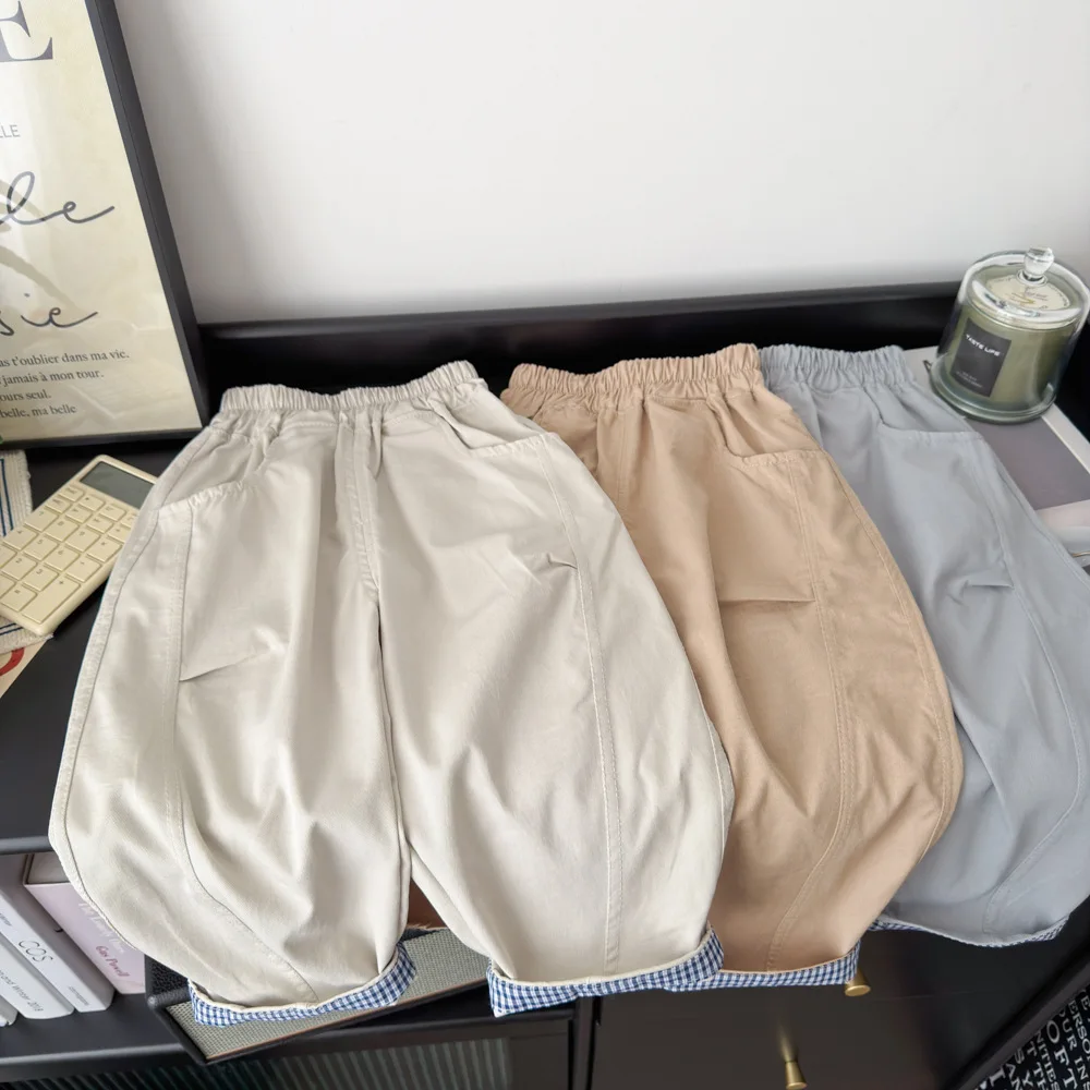 2026 Kids Fall New Boys Loose Curved Pants Girls Stylish Versatile Baby Korean Casual Long Kids Pants