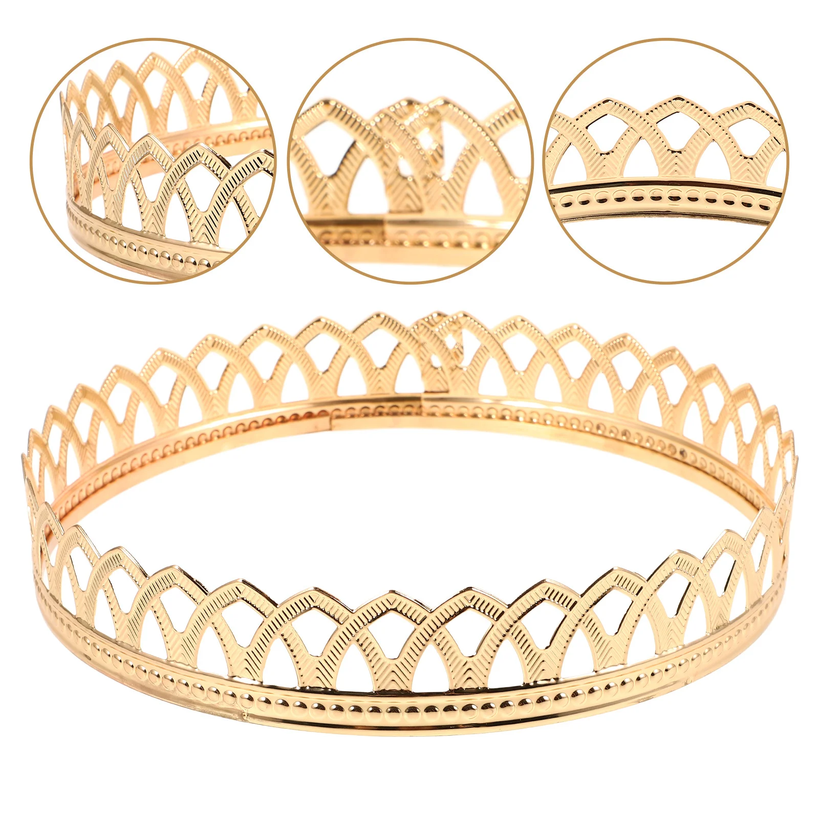 King Crown Vintage Retro Decorative Party Crown for Men Birthday Cosplay Prom Performance Costume Accessory Costume Crowns