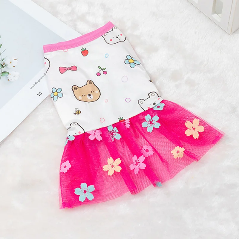 Dog Skirt Beautiful Peach Skirt Apparel For Pets Princess Style Puppy Lace Birthday Celebrate Dress Pretty Clothes Xmas