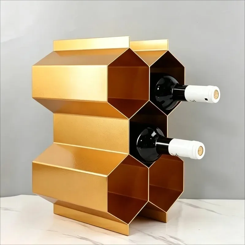 Metal Wine Holder 5 Slots Wines Bottle Rack Restaurant Decor Wine Bottles Holders Kitchen Home Accessories Wines Display Shelf