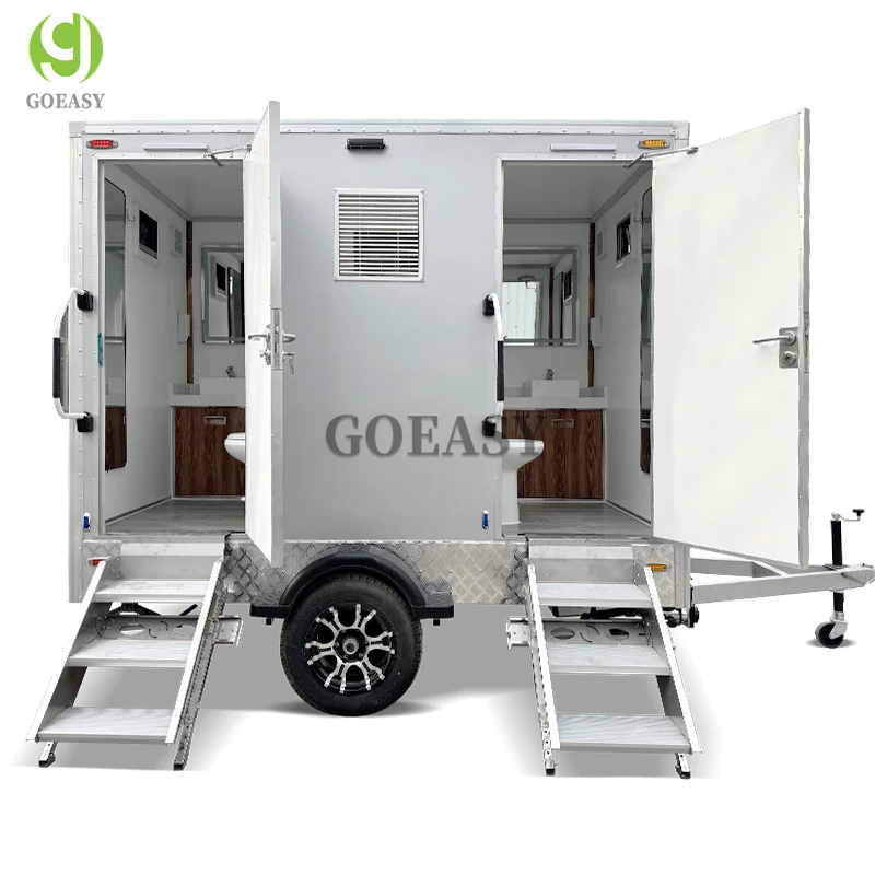 Customizable Portable Shower Trailer with Modern Restroom Features for Easy Mobility