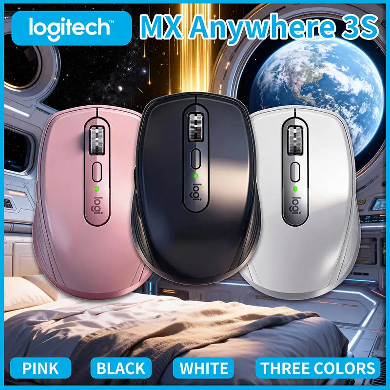 

Original Logitech MX Anywhere 3S for Productivity, Logi Flow Technology, Quiet Clicks, Adjustable DPI