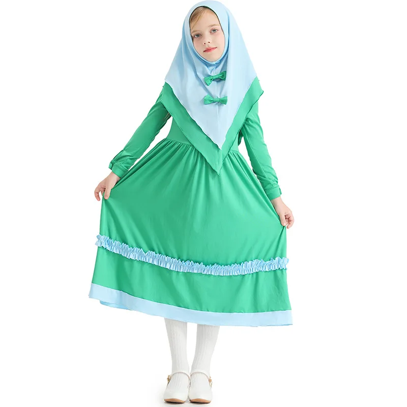 

Halloween Costumes Children's Spring and Autumn Women's Models Cross-border Ethnic Costumes Robes Headscarves