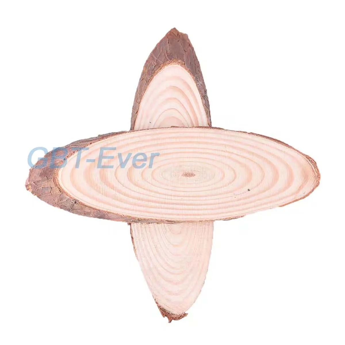 1Pcs Small Natural Oval Wood Slices Pine Tree Bark Log Discs DIY Crafts Wedding Party Painting Decor Width 4-11cm Length 13-30cm