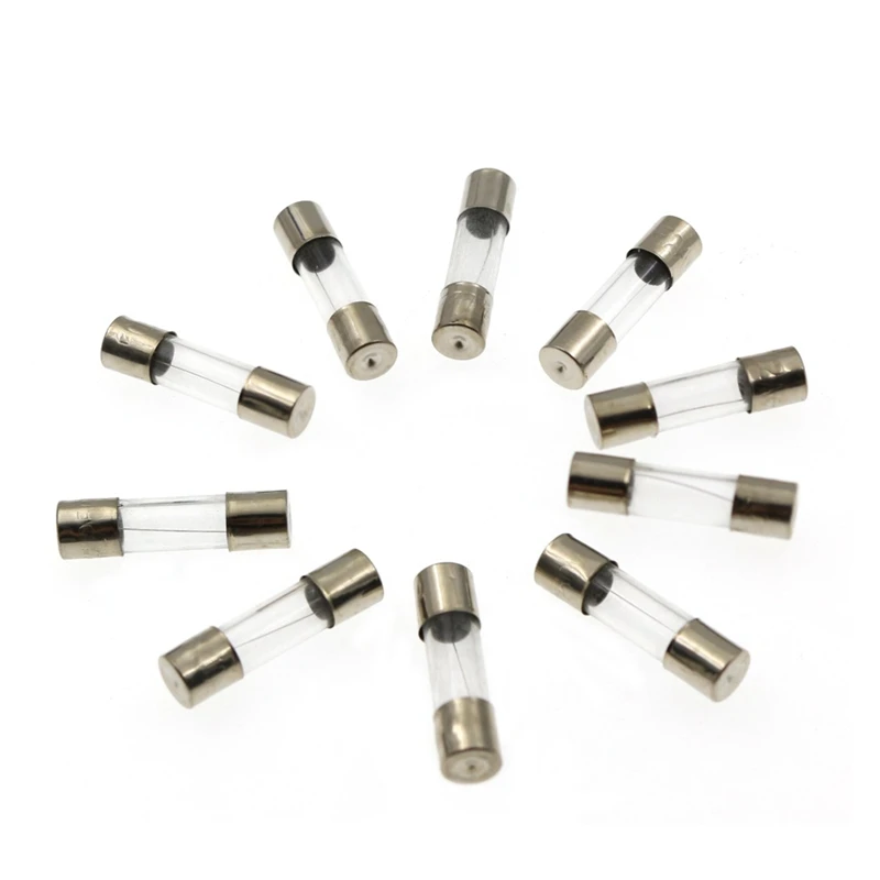 RISE-100Pcs Set 5X20mm Quick Blow Glass Tube Fuses Assorted Kits Fast-Blow Glass Fuses 0.2A 0.5A 1A 2A 3A 5A 8A 10A 15A 20A