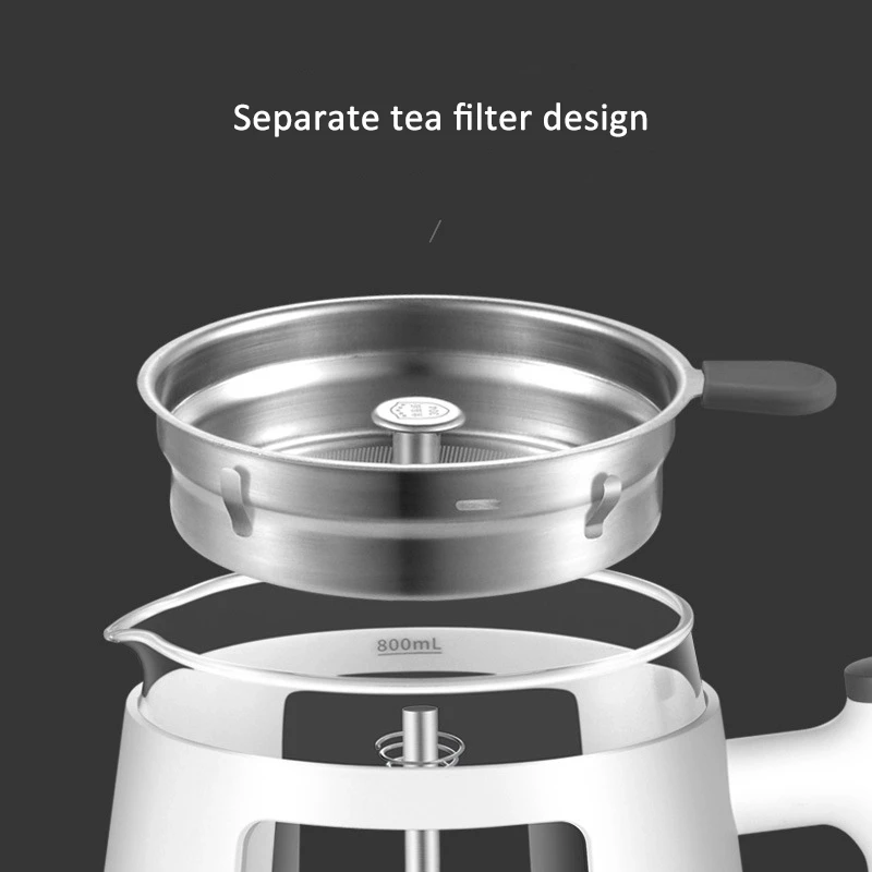 Hervidor eléctrico de 800ml, tetera automática, bote de agua hervida inteligente, pulverizador, mezclador de té automático con filtro, olla para conservar la salud, 220V