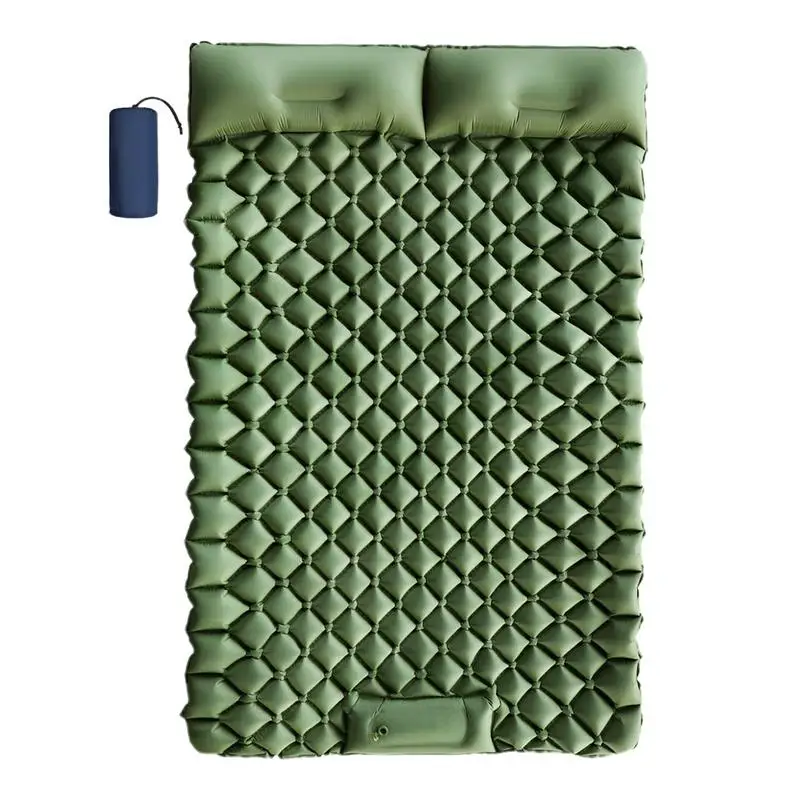 Camping Air Mattress Sleeping Air Pad With Pillow Built-in Foot Pump Lightweight Mattress For Camping Hiking Backpacking