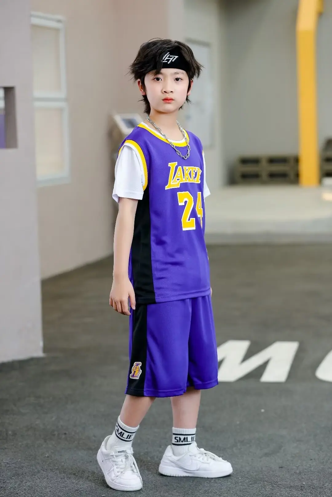 NEW 24 25 Children\'s clothing suit boy girl Fans Basketball Jerseys 24  Fake two-piece uniform kit training Shirts and shorts