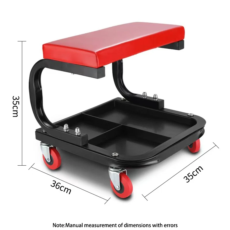 Rolling Creeper Seat Stool Mechanic Chair 4 Wheels Tray Tools Auto Repair Tool Multifunctional Mobile Repair U-shaped Stool