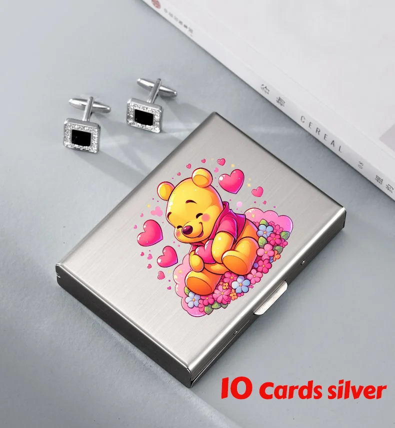 Winnie Anti-Scan RFID 10 kaarten Aluminium metalen creditcardhouder Slanke blokkerende portemonnee-etui Bescherming voor visitekaartjes