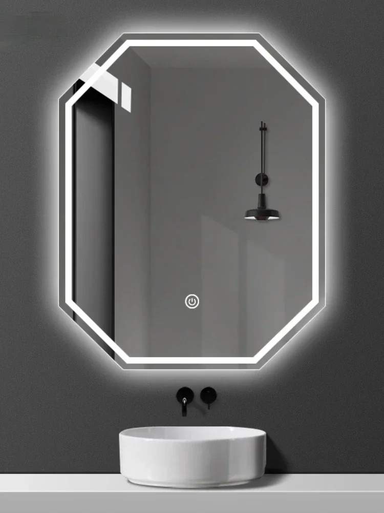 Octagonal Feng Shui Mirror Smart Mirror with Light Toilet Mirror Bathroom  LED Wall Hanging with Light