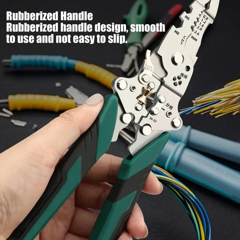 

Wire Crimper Foldable Cable Cutter Stripper Pliers 11 in 1 Heavy Duty Cable Scissors Pliers Electrician Hand Tool