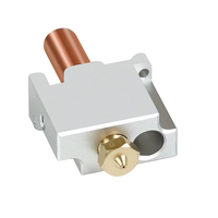 2X For FLSUN V400 3D Printer Hotend Nozzle Extruder Parts Print Head Brass Heat Block Throat Copper Plated