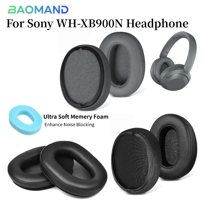 

Replacement Earpads for Sony WH-XB900N Earmuffs Ultra-soft Sponge Cushion Cover Headphone