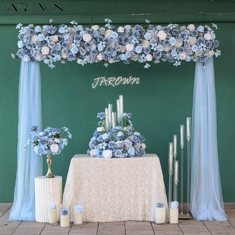 

Light Blue White Series Artificial Flower Arrangent for Wedding Backdrop Decor Home Table Decoration & Accessories J2549