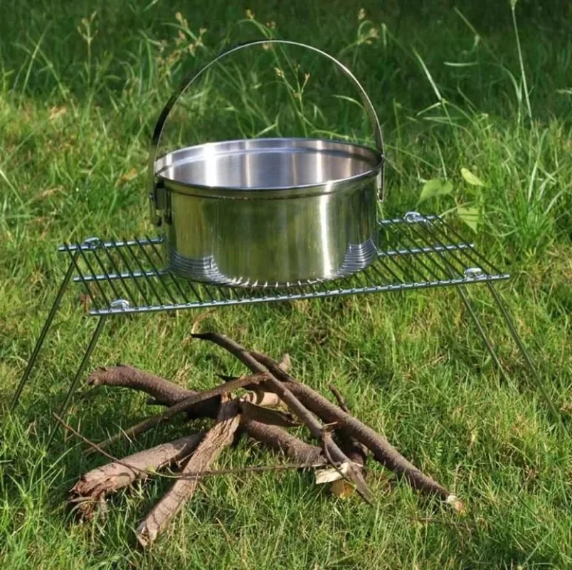 

Hot-selling Outdoor Portable Stainless Steel Burner Bracket, Camping Mini Barbecue Grill Set Pot, Portable Square Barbecue Net