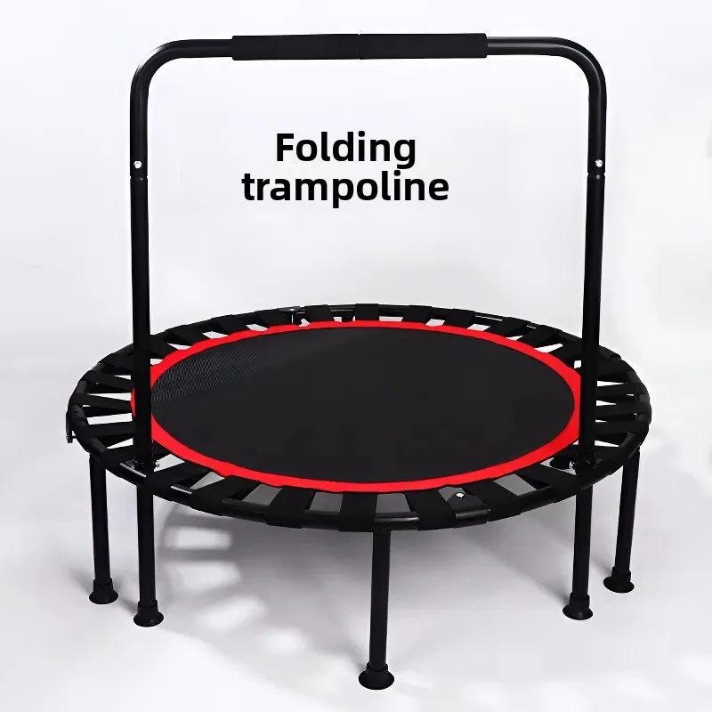 Best-selling indoor and household silent trampoline with armrests, elastic band, foldable silent trampoline