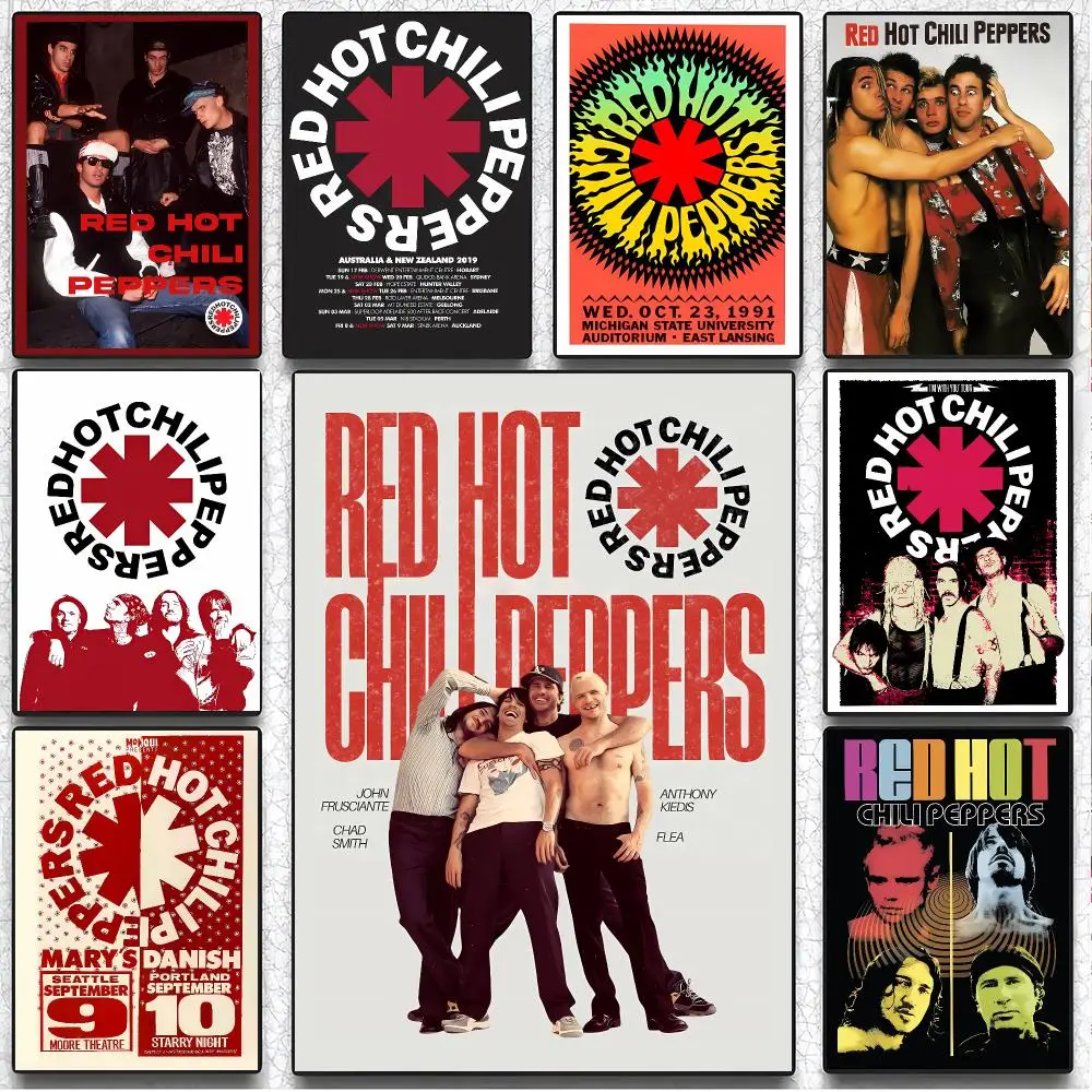 Funk Rock Band R-Red Hot Chili Peppers Poster Art Wall Decor, Indoor Outdoor for Collectors