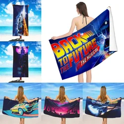 Back To The Future Beach Towel Microfiber Sand Free Quick Dry Soft Sandproof Pool Towels for Women Travel Gym Shower Camping