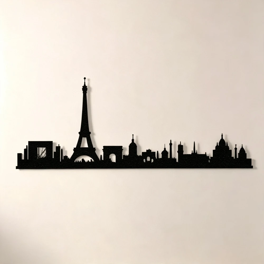 CIFbuy Paris Theme Metal Wall Art Gaming Mouse Pad Non-Slip Rubber Base Edge-Locked Laptop Desk Mat - view 2