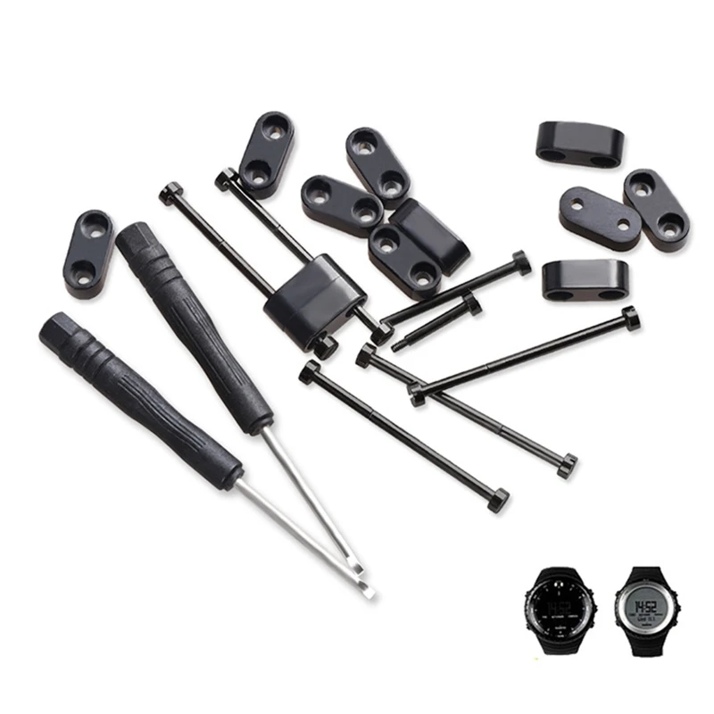 For Suunto Core Strap Essential Watch Band Strap Link Adapters Connector set + Screw Screwdriver Tool watch Repair Accessory